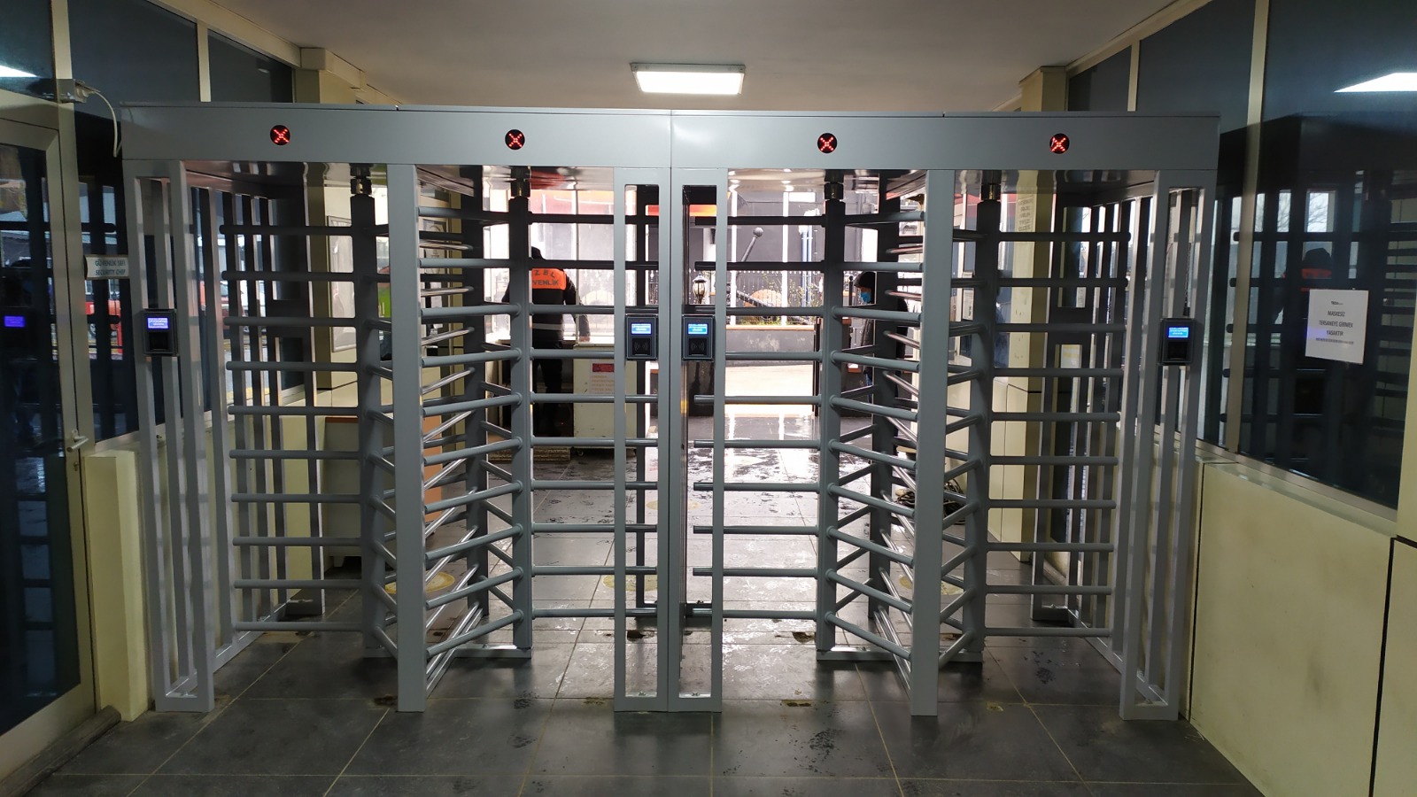 Painted turnstile and card reader system project